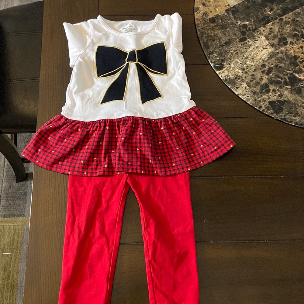 First impressions, 18M, red, black, white and gold long sleeved